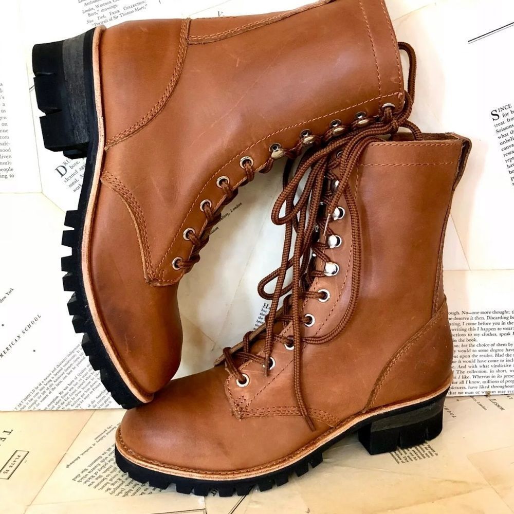 Jeffrey Campbell Boot Leather Combat Moto Lace Up - Picture 2 of 8